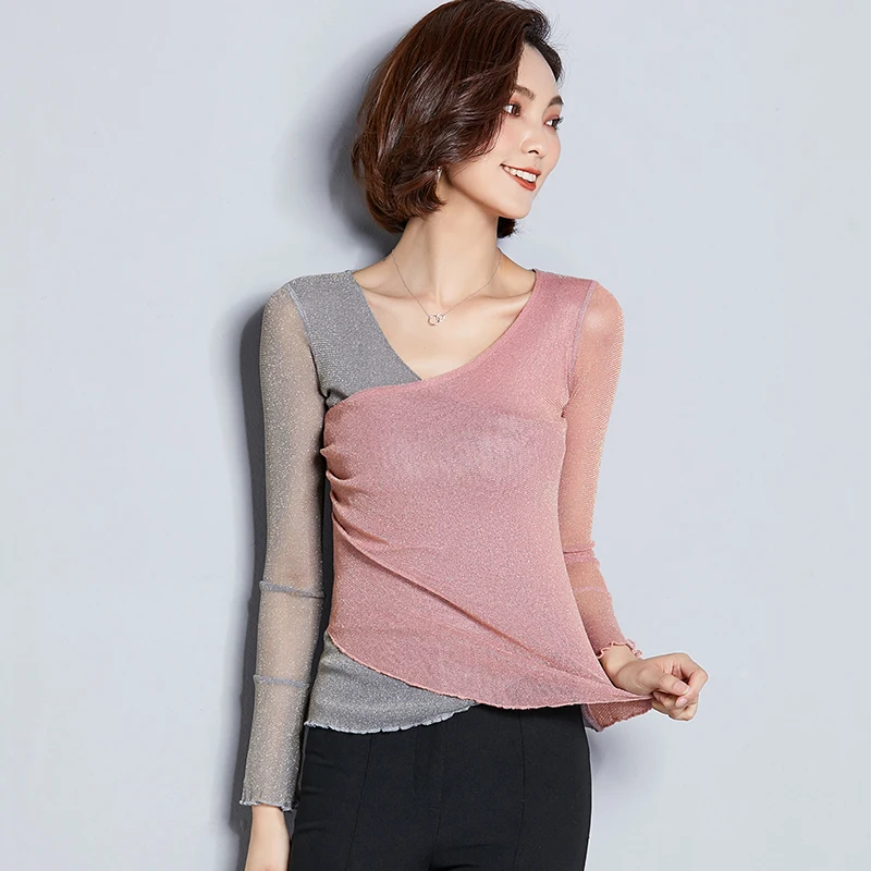 QoerliN M-XXXL Lurex Pink Pullover Criss-Cross Jumper Poncho Winter Woman Sweater Knitting Pullovers Patchwork Autumn Top Girl QoerliN M-XXXL Lurex Pink Pullover Criss-Cross Jumper Poncho Winter Woman Sweater Knitting Pullovers Patchwork Autumn Top Girl