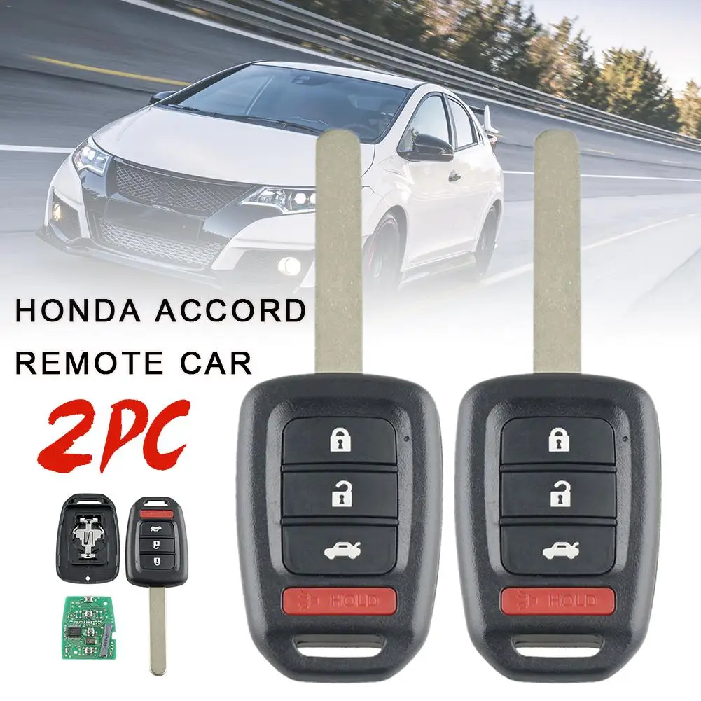 

2PCs For Honda 4-Key Key For MLBHLIK6-1T 313.8 Frequency Key Shell Remote Control Honda Accord Remote Car Keyless Entry Key Fob