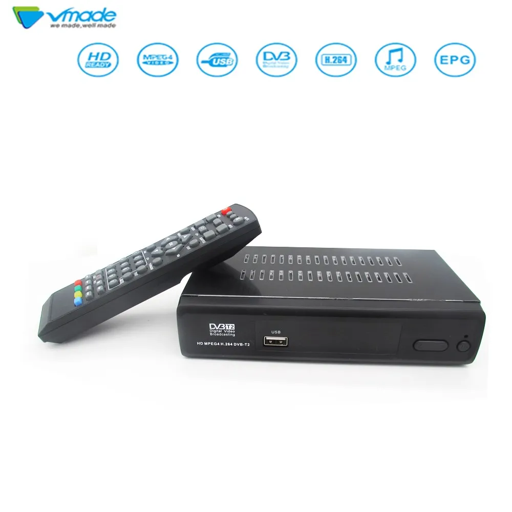 

Vmade HD Digital Terrestrial Receiver DVB-T2 DVB-T Digital TV Tuner Receptor MPEG4 H.264 Hot Sale Ukraine Standard Set Top Box