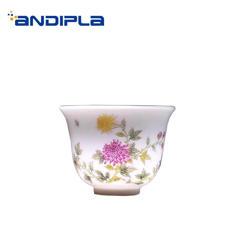 

Jingdezhen Teacup Hand Painted Pattern Ceramic Porcelain Tea Cups Office Tea Ceremony Drinkware Teaware Small Bowls Cup for Gift