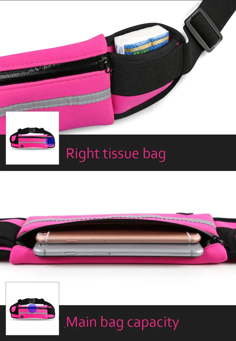 New Outdoor Running Waist Bag Waterproof Mobile Phone Holder Jogging Belt Belly Bag Women Gym Fitness Bag Lady Sport Accessories (5)