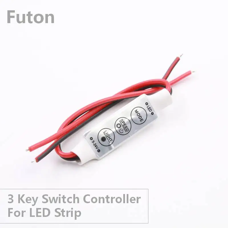 DC 5~12V Operated Key Switch Controlled Light Dimmer For LED Light Strip