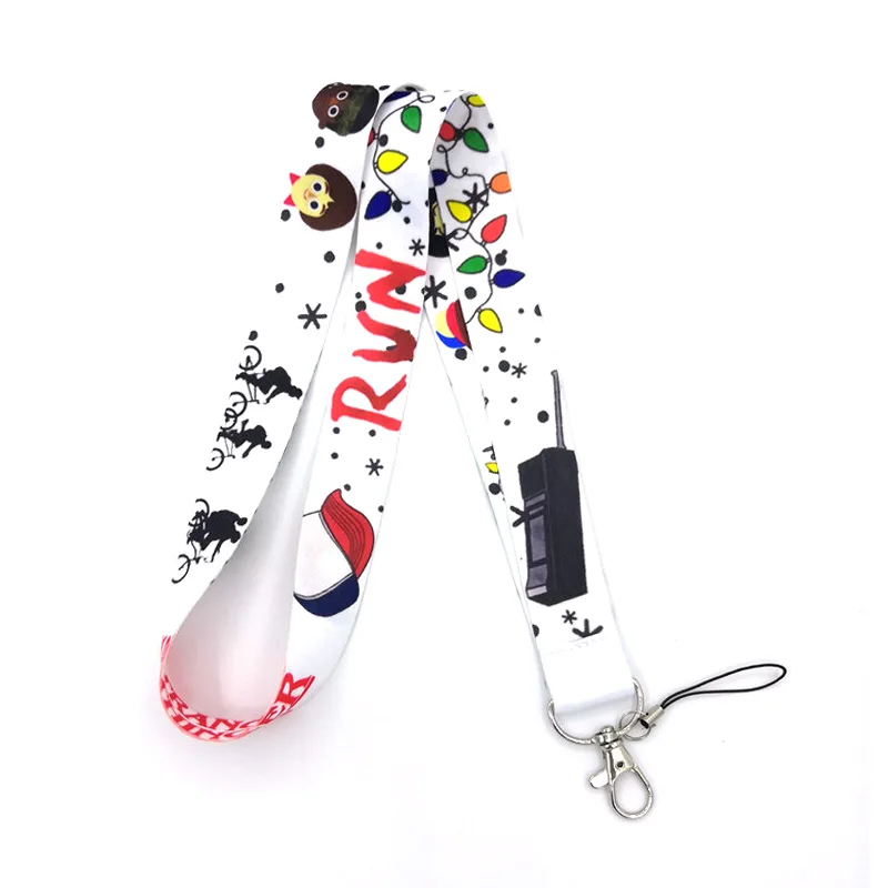 Stranger things 90s girls DIY women kids Neck Lanyard keychain Mobile Phone Strap ID Badge Holder Rope Key Chain Keyring cosplay
