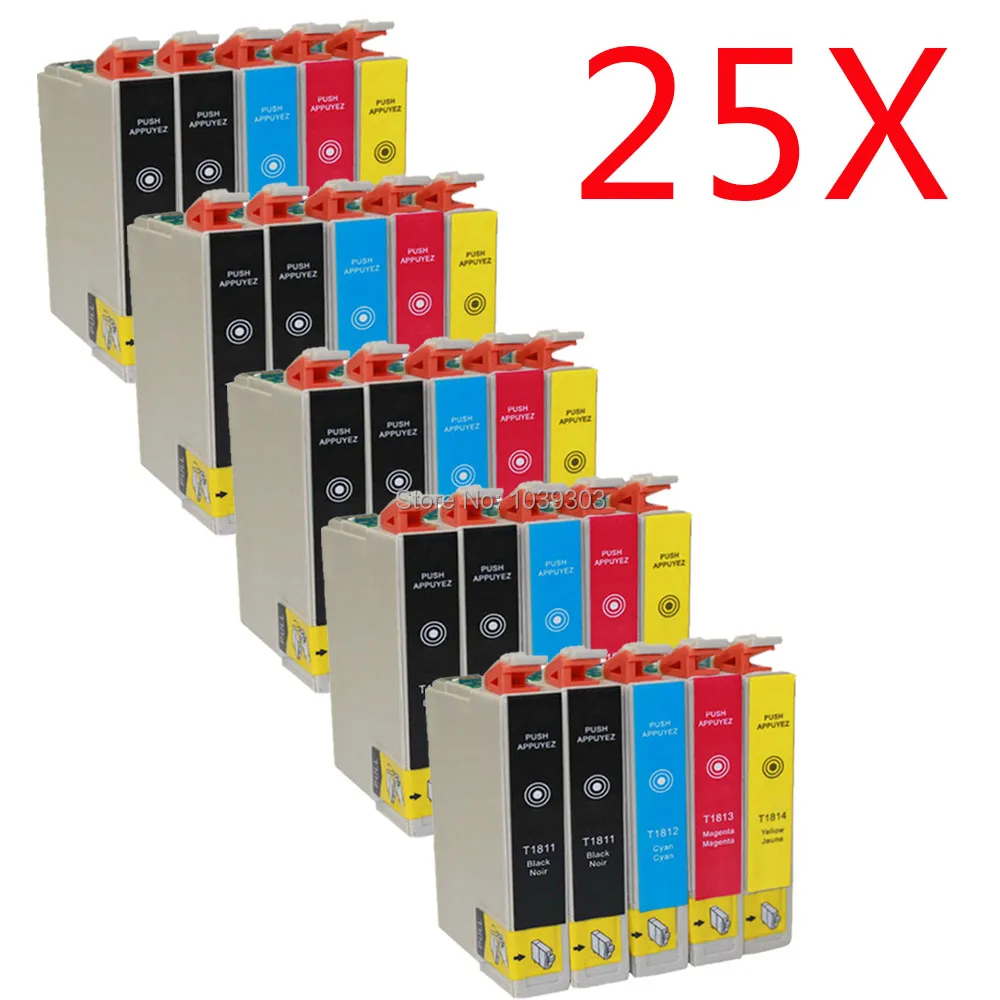 25x T1811 ink cartridge compatible For epson XP 225 XP 322 XP 325 XP