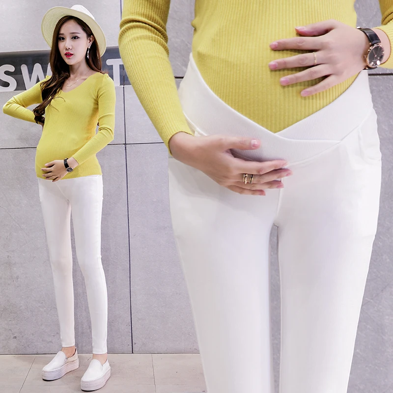 

Autumn Fashion Maternity Legging Low Waist Belly Stretch Cotton Skinny Pants Clothes for Pregnant Women Pregnancy Wear
