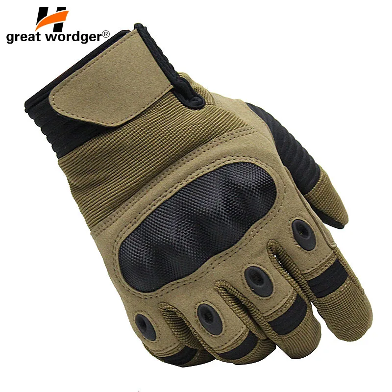 Army Gear Touch Screen Tactical Gloves Men Full Finger SWAT Combat Military Carbon Shell Anti-skid