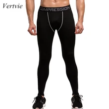 Vertvie фитнес мужские колготки для бега высокие эластичные Компрессионные спортивные Леггинсы быстросохнущие штаны длиной до лодыжки размеры для спортзала