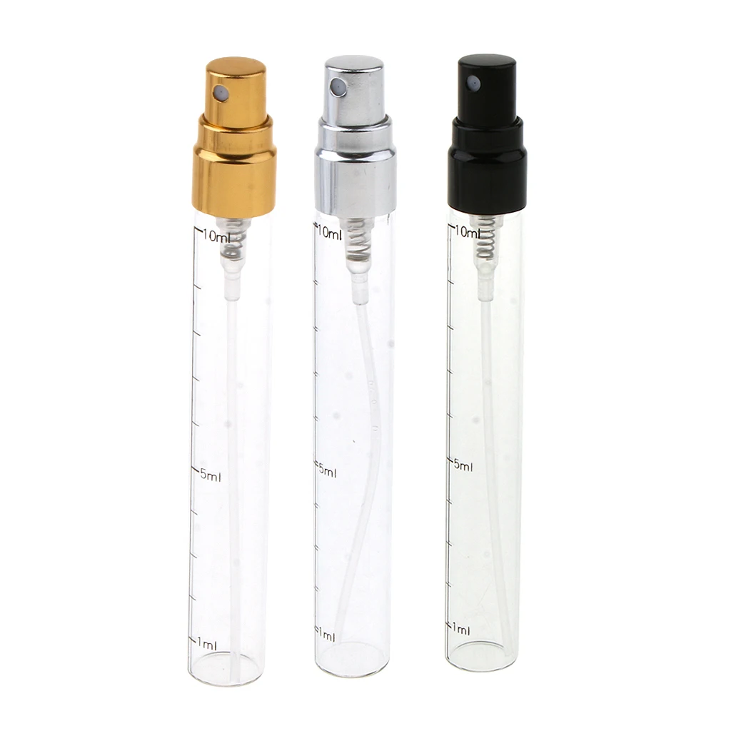 Set of 5  Empty Perfume Spray Bottles 10ML Fragrances Refillable Fine Mist  Liquid Containers Atomizer