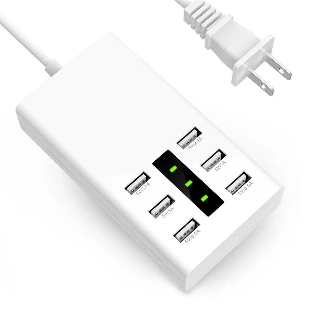 USB Charging 6 Ports Station Multi Port USB Chargers Desktop Wall