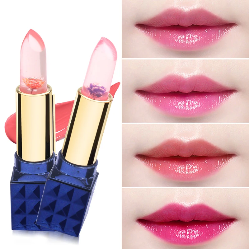New Fashion Lips Makeup Magic Color Temperature Change Jelly Flower