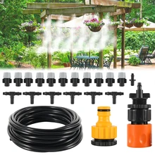 8m/15m Watering Irrigation System Kit Summer Misting Cooling Outdoor Garden Greenhouse Park Plants Sprinkler Automatic Spray