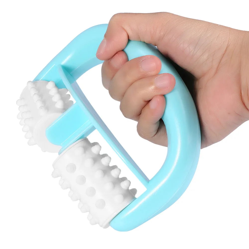 

Handle Cell Roller Massager Mini Wheel Ball Slimming Body Leg Foot Hand Neck Fat Cellulite Control Pain Relief Roller Massage