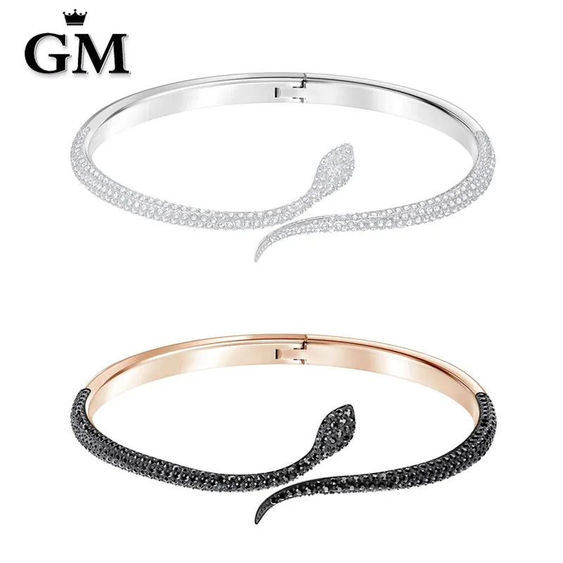 

GM Original Copy High Quality 1:1 SWA Multi-Color Small Snake Gold-Plated Bracelet With Logo Gift Gift Preferred Free Package