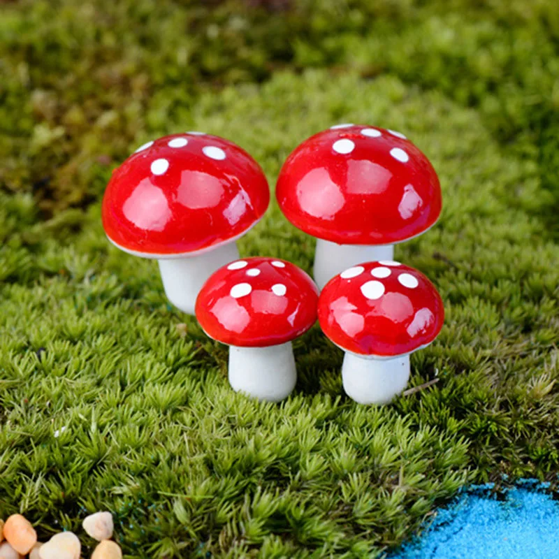

16PCS/LOT 8 Colors Polystyrene Mushroom Easter Crafts Party Decoration Garden Flower Pot Ornament Simulation Mini Mushroom