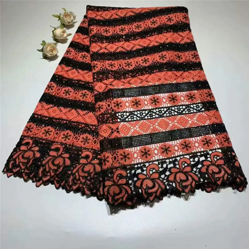 

2019 High Quality Embroidery African Lace Fabric Tulle Rhinestone Net French Lace Guipure Nigerian Lace Fabric Swiss Voile