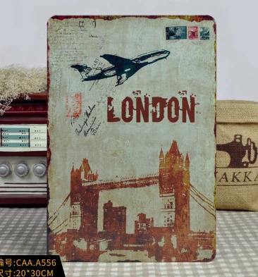 30X20CM London View Vintage Home Decor Tin Sign Wall Decor Metal ... 30X20CM London View Vintage Home Decor Tin Sign Wall Decor Metal ...