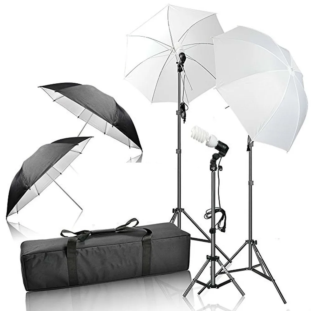 

600W Photography Photo Video Portrait Studio Day Light Umbrella Continuous Lighting Kit