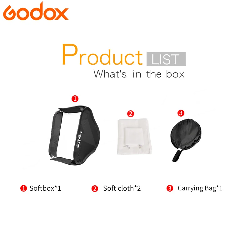 GODOX 80x80cm Foldable Flash Softbox kit with S-Type Bracket Bowens Mount  Holder for Camera Flash Speedlight Studio Photography (Softbox Kit 80x80  +S-Type) : : Electronics