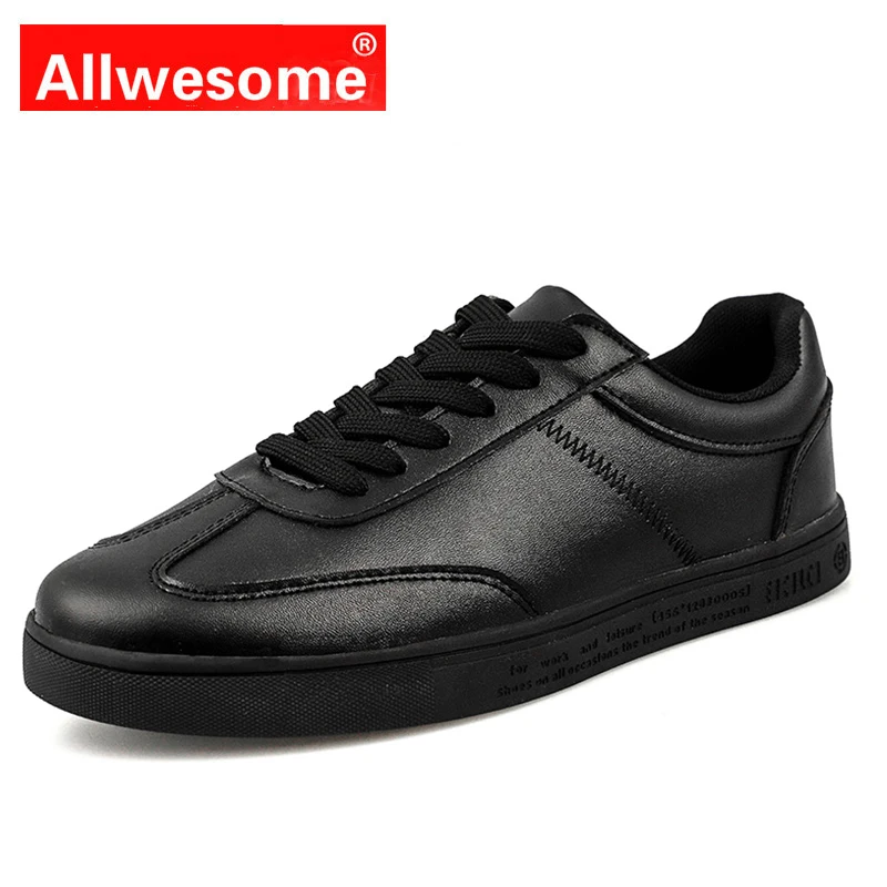 

Allwesome Women Retro Vulcanized Shoes Red Bottoms for Men Solid Leather Tenis Sneakers Casual Flats Rubber Shoes Sparc Mujer