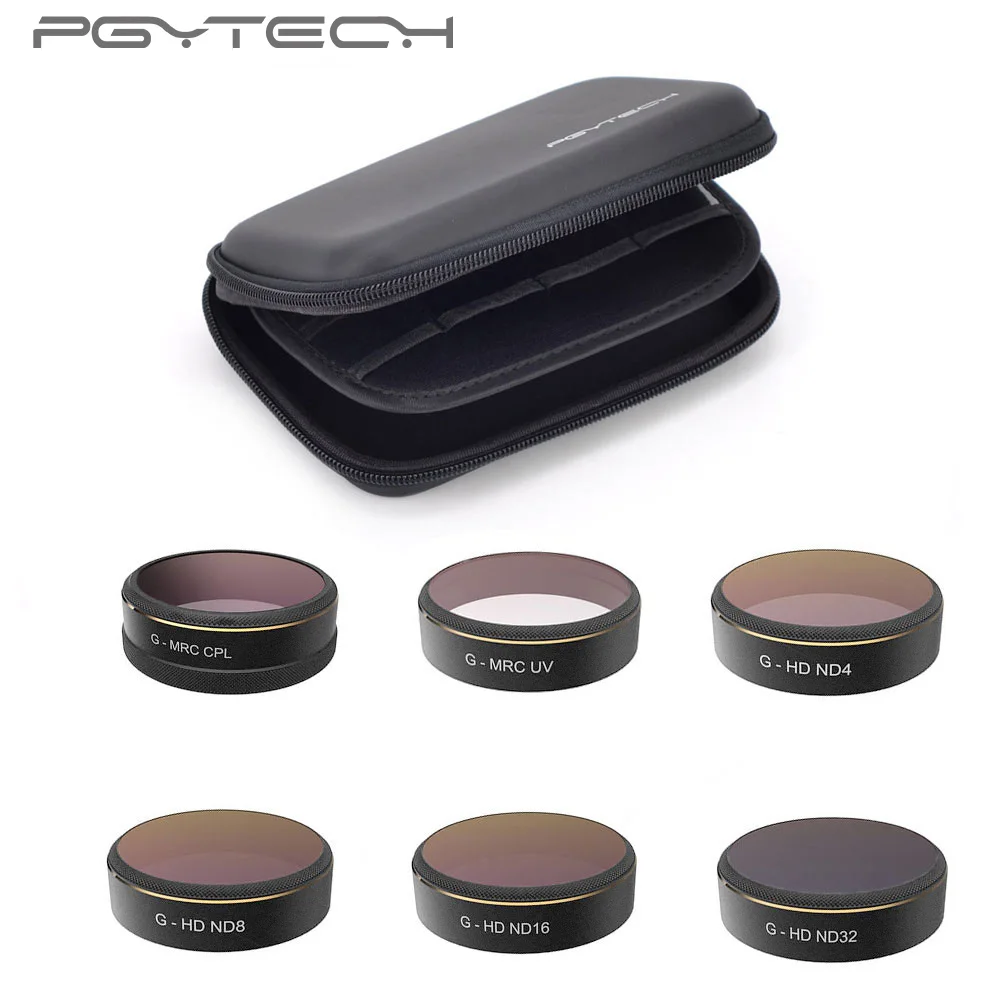 

PGYTECH Phantom 4Pro HD Lens Filters UV ND4 ND8 ND16 ND32 CPL Filter for DJI Phantom 4 Pro 4+ Camera Drone Accessories 6pcs/set