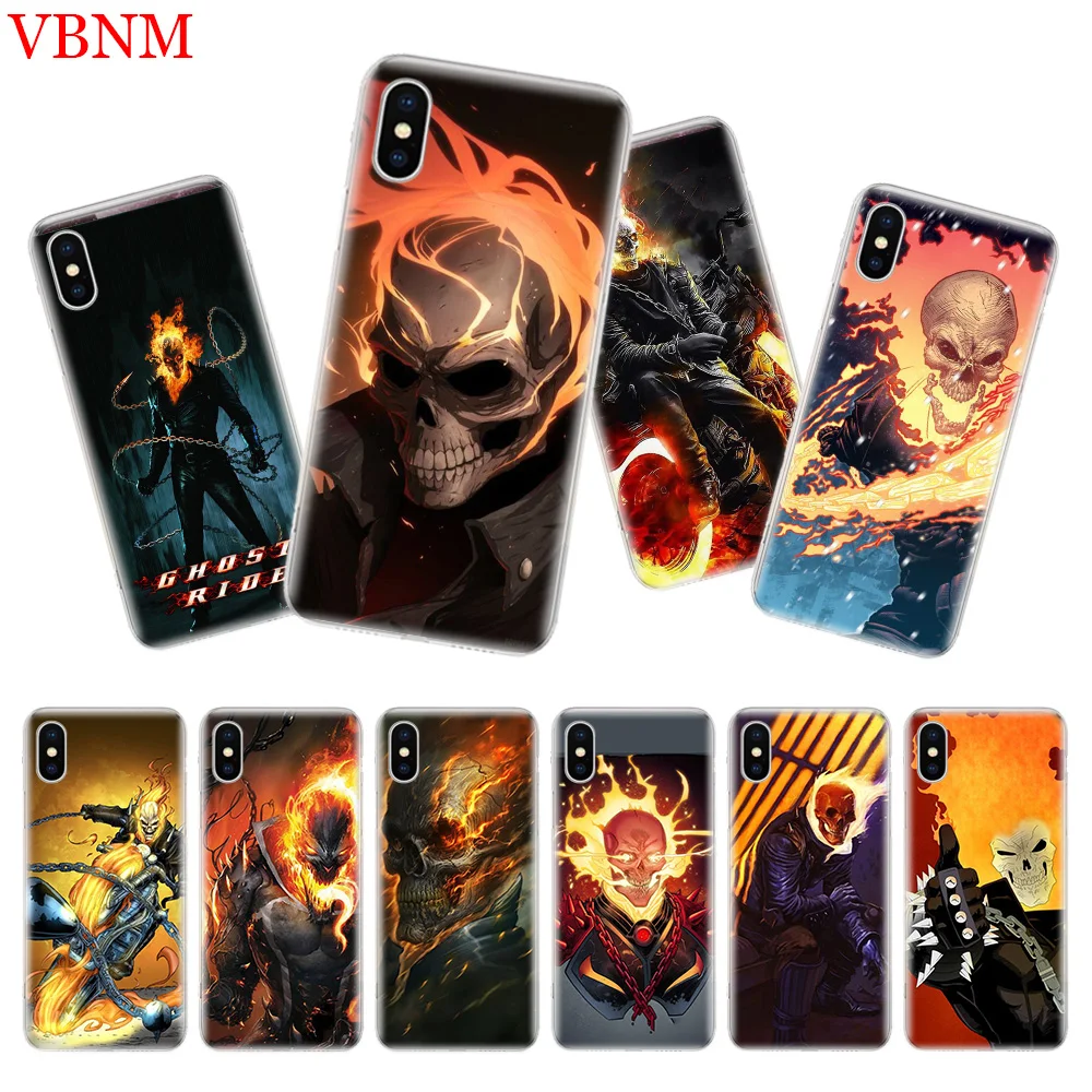 Ghost Rider Cage Luxury Silicome Phone Case For iPhone 7 8 6 6S Plus X 10 Ten 9 XS MAX XR 5S SE Art Customized Cover Cases Coque | Мобильные