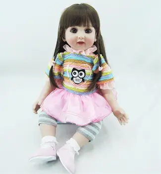 

Silicone Reborn Baby girl Doll Toys 60cm Princess Toddler Babies Like Alive Bebes reborn Brinquedos Limited Collection doll