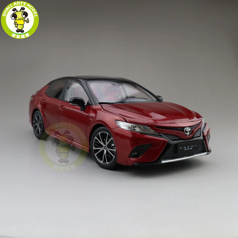 Новинка 1/18, Спортивная модель автомобиля Camry 8-го поколения, игрушки для детей, коллекция подарков, красный с черным верхом