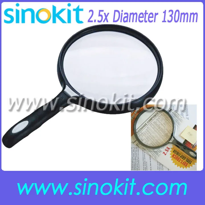 

Wholesales 2.5X lens diameter 130mm Reading Hand Magnifier Glas Loupe MG89080