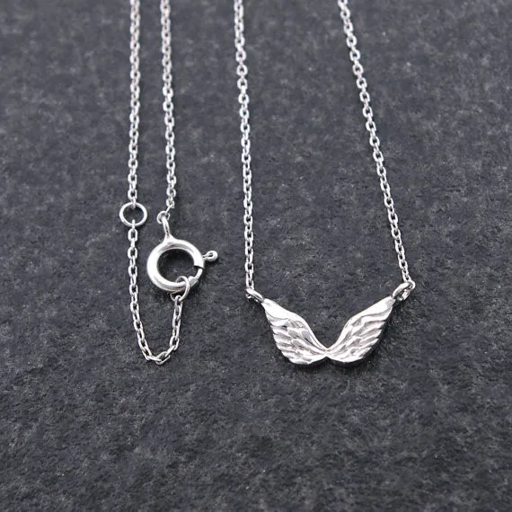 2014-Fashion-18k-Angel-Wings-Necklace (2)