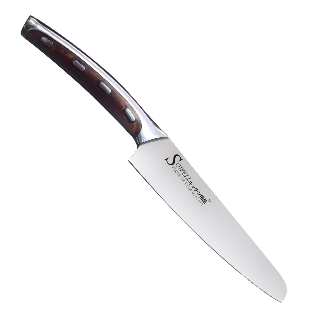 Fashion Stainless Steel Knife Sowell Brand 5 Inch Utility Knife Resin Fibre Handle Kitchen Knife Cooking