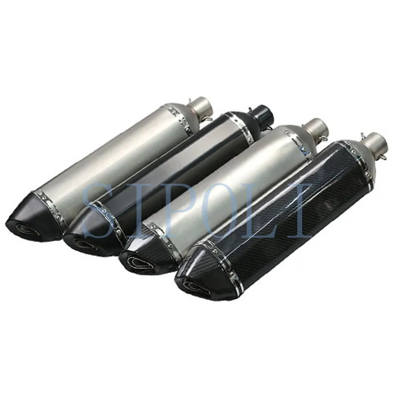 

51MM Universal Motorcycle Exhaust Muffler Length 570MM For Akrapovic Yoshimura Muffler Pipe CB600 KTM690 DUCATI848 ER6N