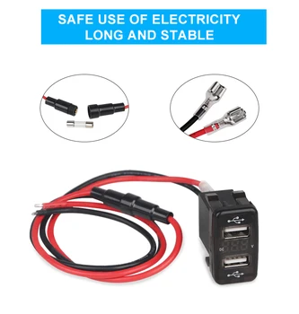 

12V Car Cigarette lighter Mini USB Adapter Charging Socket Charger With LED Display