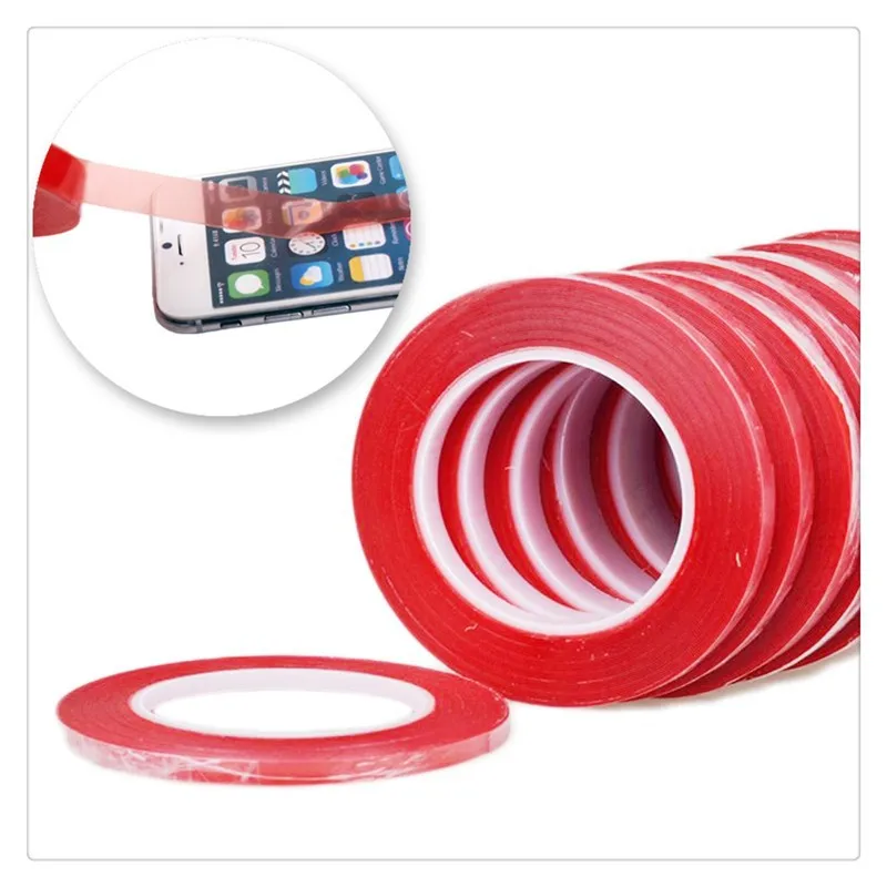 10pcs/lot 3mm*25m High Strength Acrylic Gel Adhesive Red Adhesive Tape