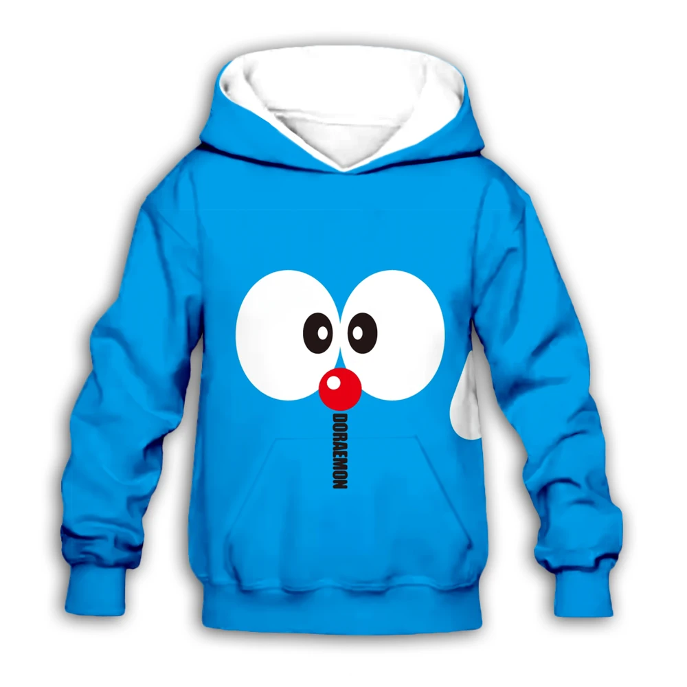 

Cartoon Nobita Nobi kawaii Doraemon 3D printed Kids blue hoodies sweatshirt fashion baby boy girl hoodie streetwear set pullover