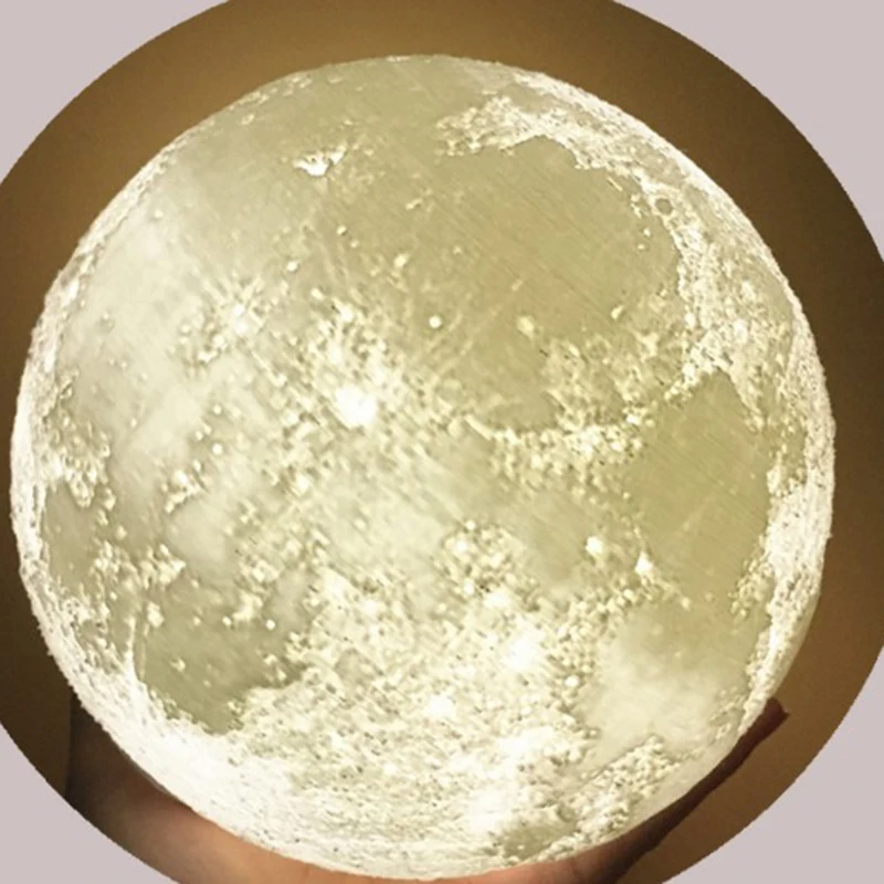 

Oobest LED 3D Printing Luna Night Light Touch Control Moon Lamp LED Usb Charge Moonlight Romantic Gifts for Kid