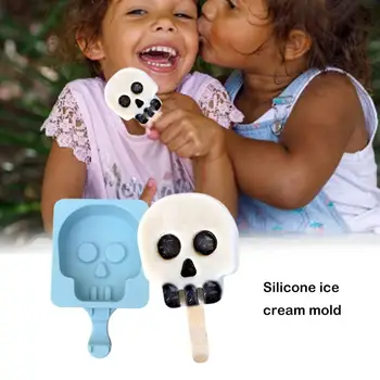

Silicone Ice Cream Mould Halloween Ghost Head Tombstone Owl Shaped Cartoon Ice Sucker Mould Juice Popsicle Mold Kitchen Tool