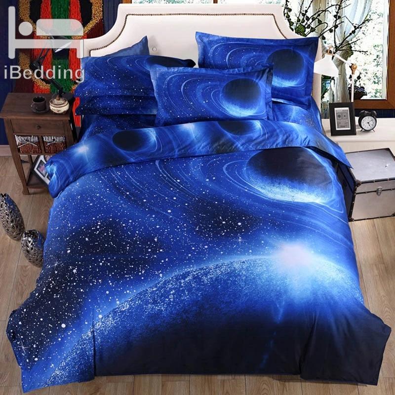 

universe Cosmic Star Comforter Bedding Sets King Twin Queen Size Family Bed Cover Linen Parure De Lit Duvet Cover Set Bed Sheet