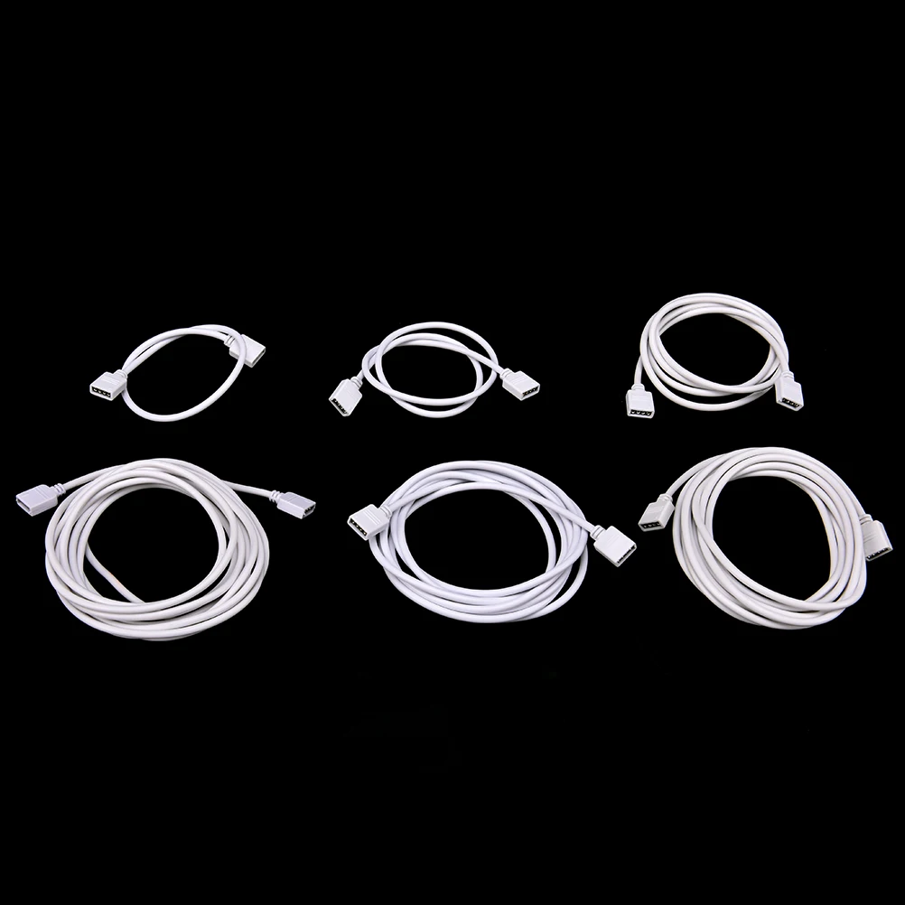 New 0.3m/0.5m/1m/1.5m/2m/2.5m/3m/5m RGB LED Extension Cable Cord Wire with 4pin Connector for RGB LED Strip Connection line