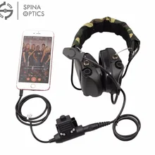 Спина Оптика Тактический Пилот гарнитуры Comtac Liberator II шейным Sordin Thoradin пикап Шум шумоподавления