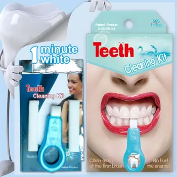 

Hot !Teeth Whitening kit Nano Tube Teeth Cleaning Whitener Brush Tooth Stains Strips Oral Deep Clean Remove Smoke stain