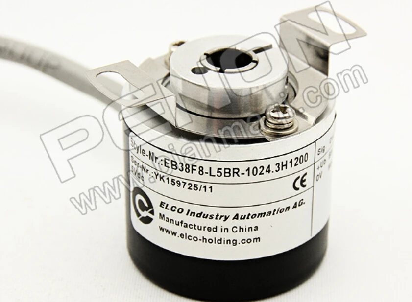 The new 1024 line EB38F8-L5BR-1024.3H1200 Elco rotating hollow shaft encoder The new 1024 line EB38F8-L5BR-1024.3H1200 Elco rotating hollow shaft encoder