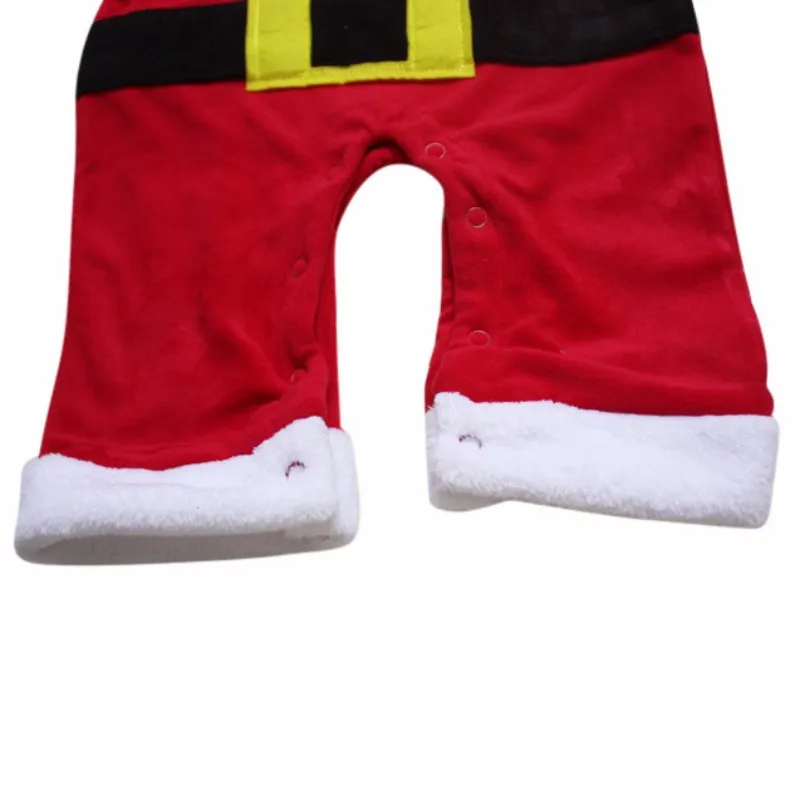 Рождественская Униформа-комбинезон для маленьких мальчиков и девочек от 0 до 24 месяцев, комбинезон из 3 предметов с шапкой