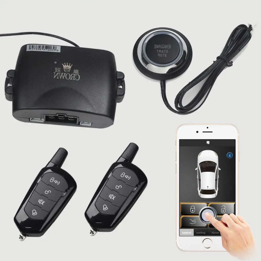 Smart-phone-remote-start-car-one-key-start-anti-theft-system-with-vibration-alarm-function-of