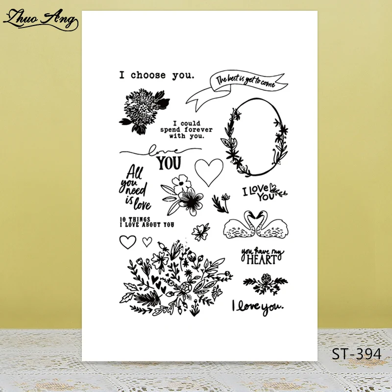 

ZhuoAng Plant Design Clear Stamp/Seal for DIY Scrapbooking/Photo Album Decorative Card Making Clear Stamps