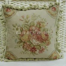 15 К 1" х 20" Кружево Подушка, ручной работы шерстяные подушки с цветочным орнаментом без вставки