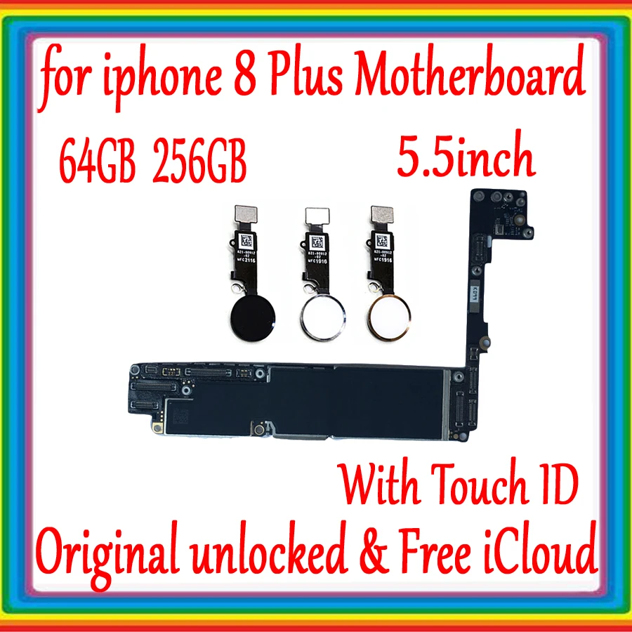 64 Гб 256 ГБ для iphone 8 Plus 5 дюймов материнская плата с/без сенсорного ID оригинальная