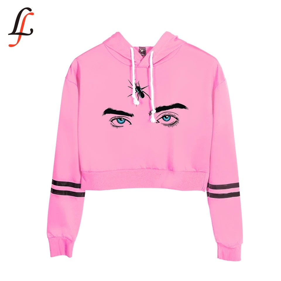  2019 New Billie Eilish Waist Cap Sexy Hoodies Fashion Trend Crop Top Women Hoodies Sweatshirt Haraj