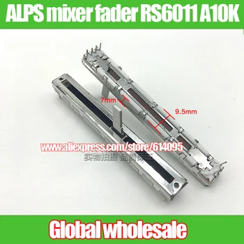 

2pcs 75MM ALPS mixer fader RS6011 A10K single A10K sliding potentiometer For Yamaha behringer Soundcraft