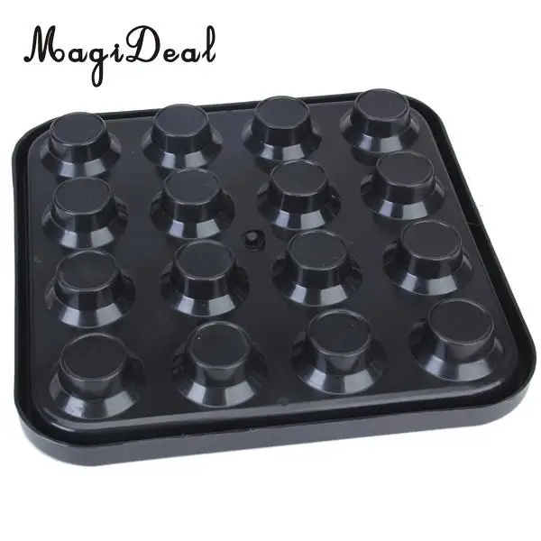 MagiDeal Professional Plastic Pool Billiard Ball Tray Holds 16 Balls - Black for Funny Indoor Table Game Sport Acee Friend Gifts