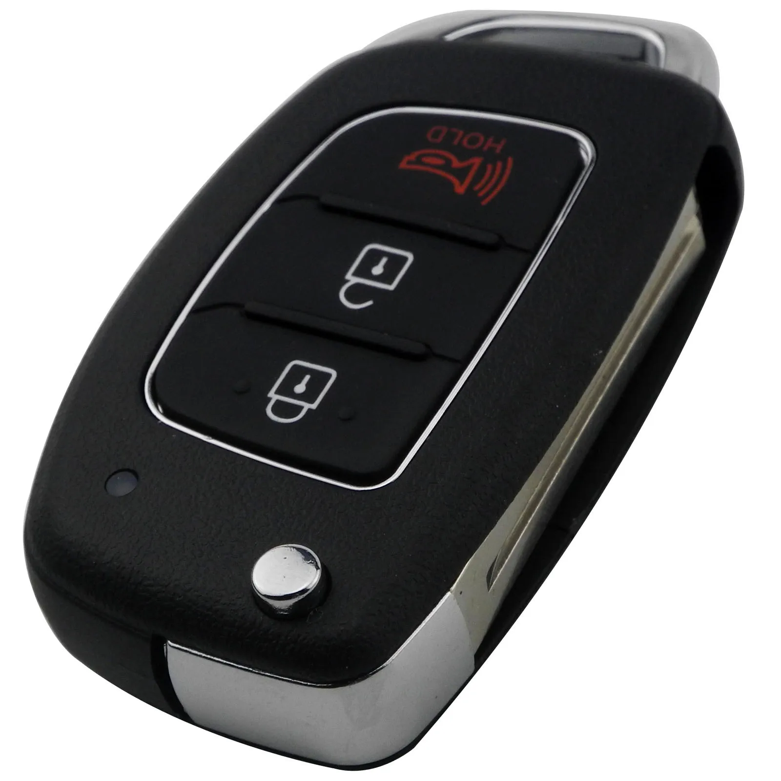 Jingyuqin Замена 3/4 кнопки дистанционного ключа брелок автомобильный чехол для ключей Стайлинг для hyundai IX35 i20 3 кнопки неразрезанное лезвие - Количество кнопок: 2b plus1